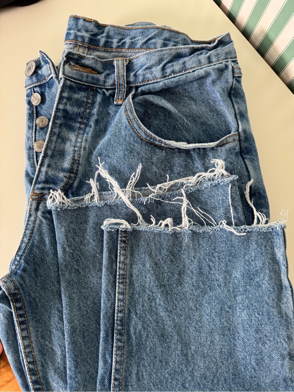 J Galt Classic High-Waist Blue Distressed Women’s Jeans